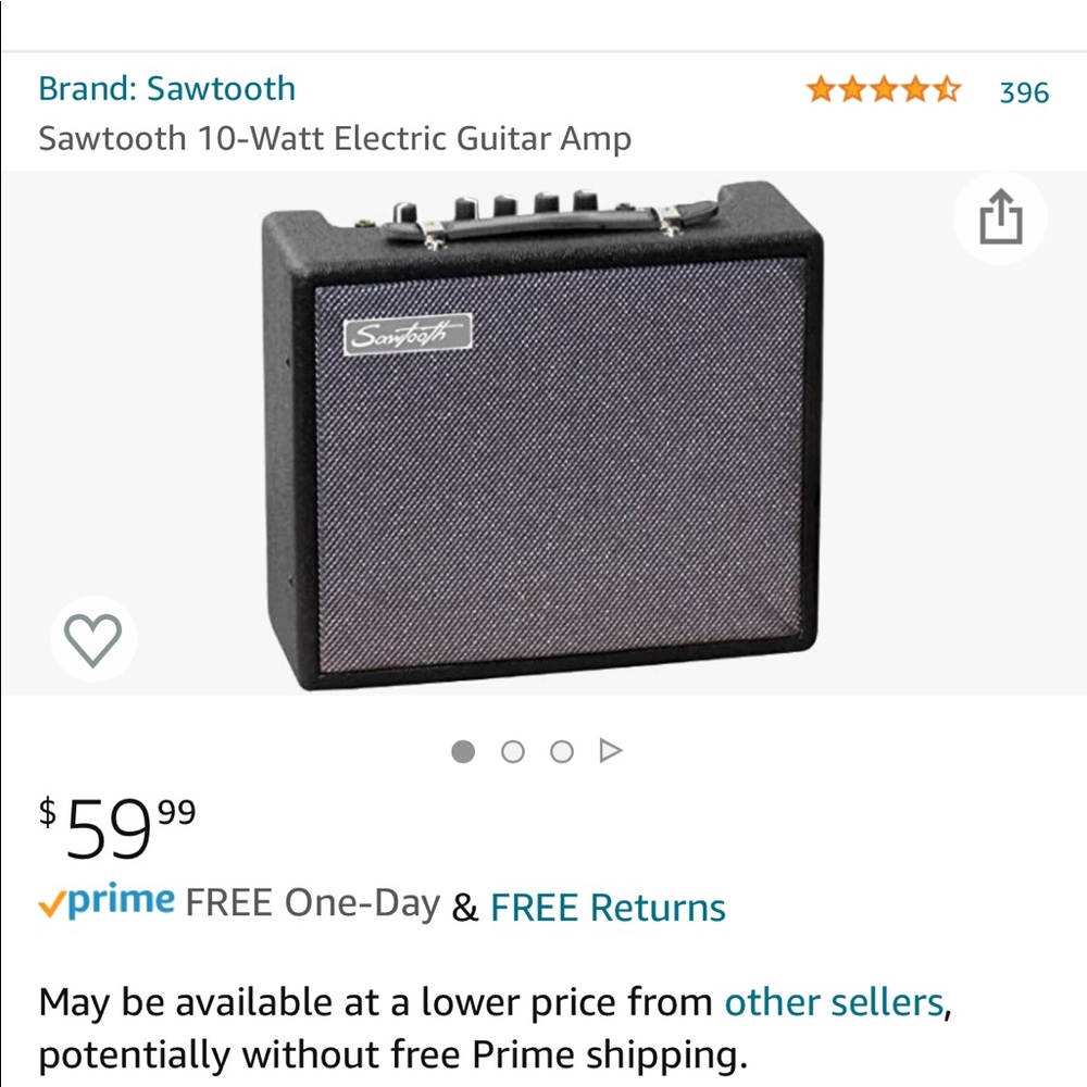 Sawtooth electric guitar amp